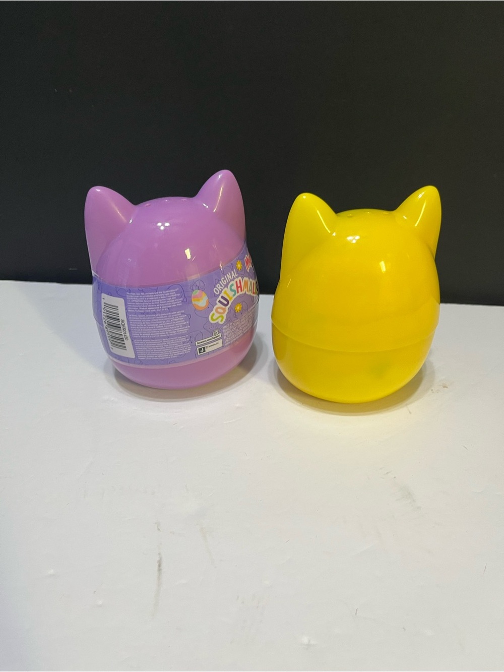 Squishmallows Cat Head Surprise Set - Purple & Yellow Shells